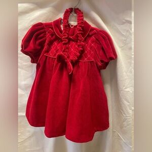 Class Club Christmas dress 24 month with headband